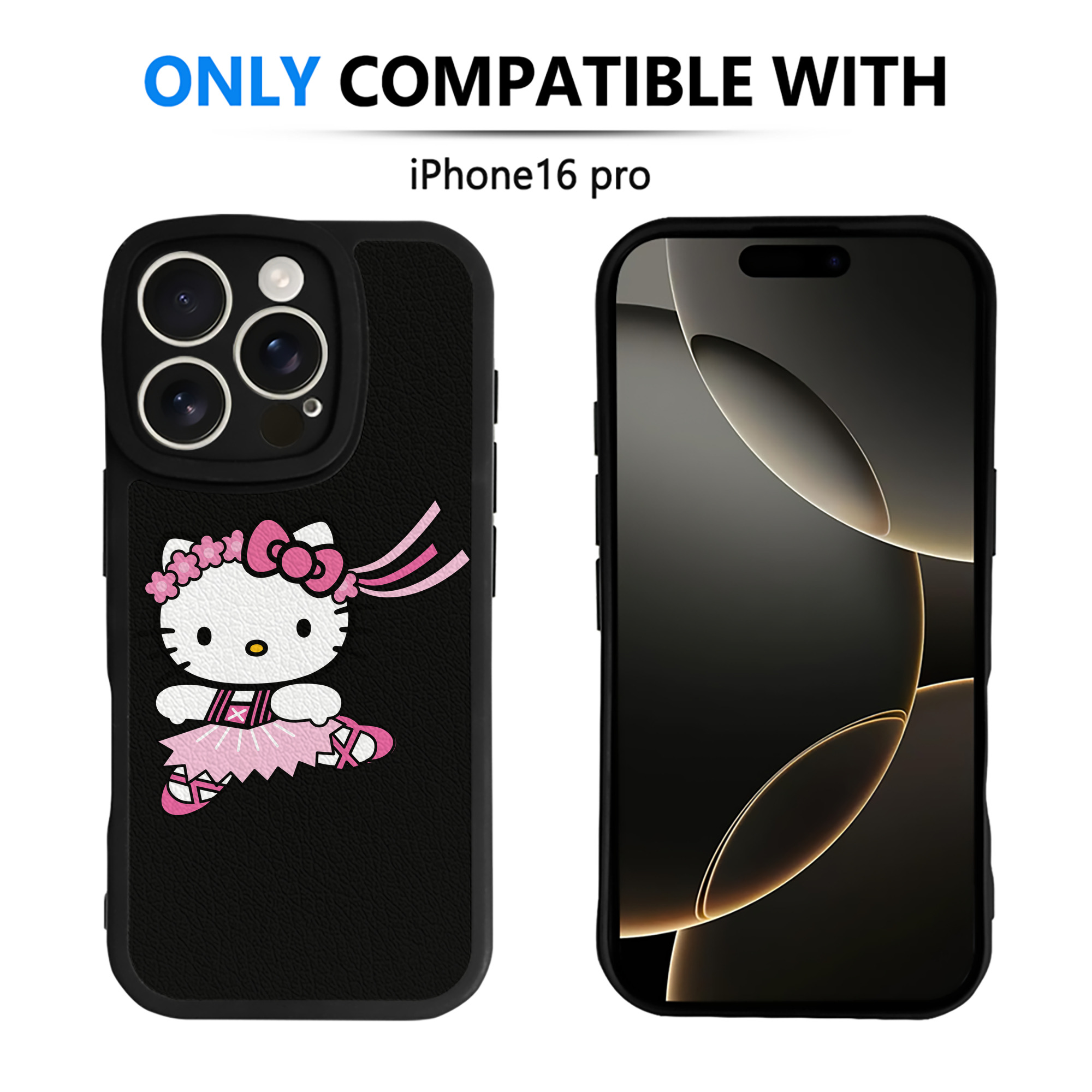 （画像用） Hello Kitty ハローキティ 【iPhone 16シリーズ対応】シリコンスマホケース（レザー調） 材質：シリコン